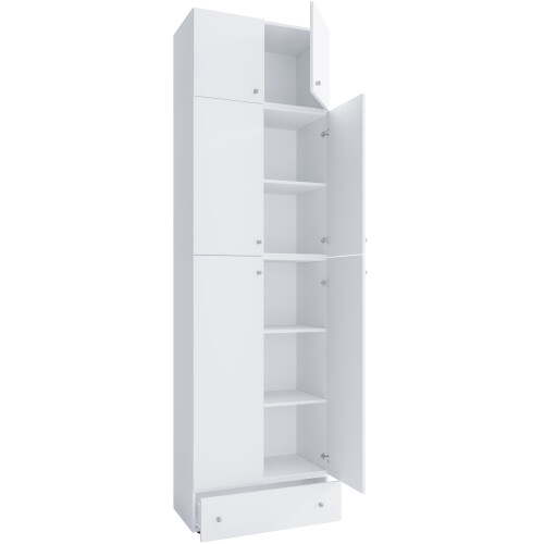 (Chipboard, Grey) Office cupboard file cabinet Lona 5-Piece AS 1
