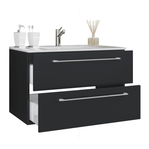 (Matt, Single Basin) 2-part washbasin washbasin Badinos 2
