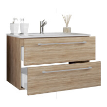 (Matt, Single Basin) 2-part washbasin washbasin Badinos 2
