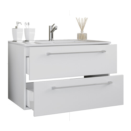 (Matt, Single Basin) 2-part washbasin washbasin Badinos 2