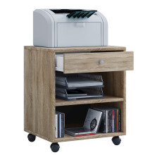(Chipboard, Black) Wooden Roller Container Drawer Salda