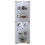 Wood glass corner display case showcase Jecka White 1