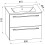 (Matt, Single Basin) 2-part washbasin washbasin Badinos 2 12