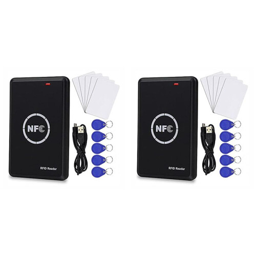 2X  Access Control Card Copier, RFID Reader Writer, 125KHz Card Duplicator, 13.56MHz Encrypted Card Decoder