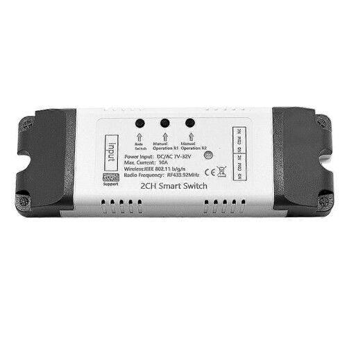 Tuya Smart WiFi Switch Relay Module+With RF Remote 2 CH AC/DC 7-32V RF/APP Remote Control Smart Home for Alexa 2