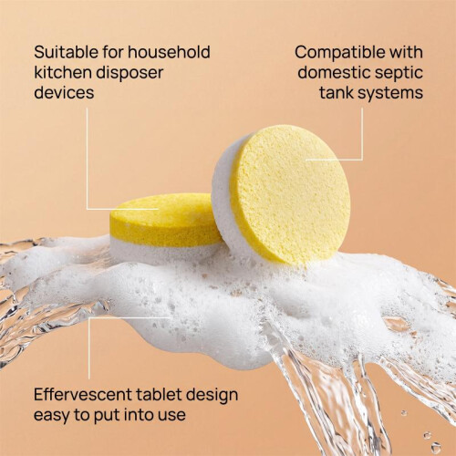 (12 PIECES) Garbage Disposal Cleaner Tablets Kitchen Sink Deodorizer Stain Remover Easy Clean 20 Pack 1