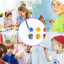 20 Tiras 120 Botes de Pintura Vacíos Tiras de Botes de Pintura con Tapa para Aulas, Escuelas, Pinturas, Festivales de Arte (3 Ml/0,1 Oz)