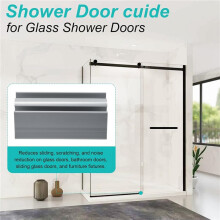 Sliding Shower Door Bottom Guide - 1-3/8Inch Wide X 3Inch Long, Easy to Install for Glass Shower Doors (4 Pack)