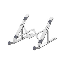 Aluminum Laptop Stand Foldable Portable Cooling Desk Holder Silver