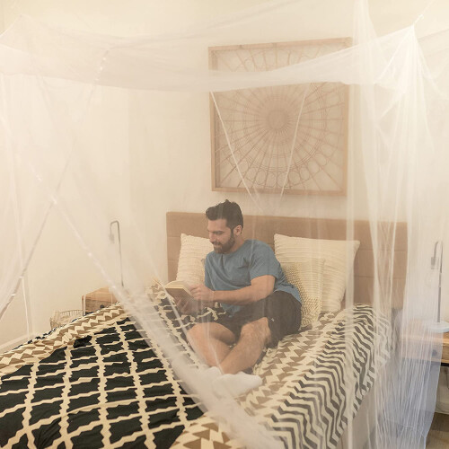 Bed canopy mosquito net bed net White 220x200x200 cm 1