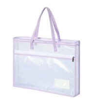 A3 Project Bag Large File Bag for Quilting Storage Bag Transparent Grid Mesh Zipper Drawing Sketch Storage Bags