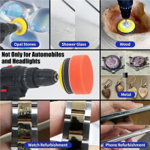 266 PCS Sanding Disc Drill Polishing Kit Sanding Attachment, 3 Inch Wet Dry Headlight Restoration Kit,for Car Wood Metal