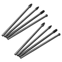 8Pcs Long Reach Rotary Burr Double Cut Tungsten Carbide Bit 1/4 Inch Shank 6 Inch Set