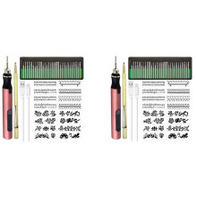 2X Rechargeable Cordless  Engraver Pen DIY Engraving Tool for Metal Glass Ceramic Plastic Wood Jewelry Stencils A
