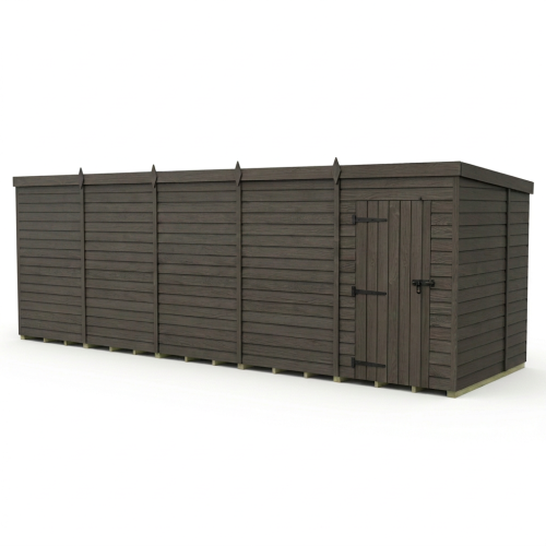 20x7 Pent Composite Shed Tanalised (Single Door, No Windows) 1