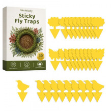 (30 PIECES) Dual-Sided Sticky Fly Traps for Garden Orchard Plants Pest Catcher Sticky Bug Sheets Home Agriculture Insect Control 10-Pack