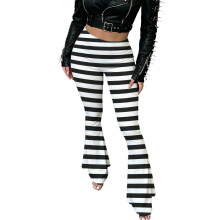 Halloween-Leggings für Damen, hohe Taille, Palazzo,-Weiß M