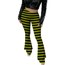 Halloween-Leggings für Damen, hohe Taille, Palazzo,-Hellgrün L