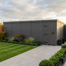 20x8 Pent Composite Shed Tanalised (Single Door, No Windows)