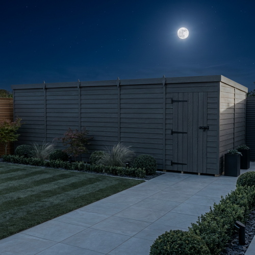 20x8 Pent Composite Shed Tanalised (Single Door, No Windows) 2