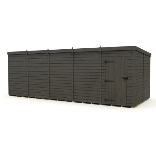 20x8 Pent Composite Shed Tanalised (Single Door, No Windows) 1