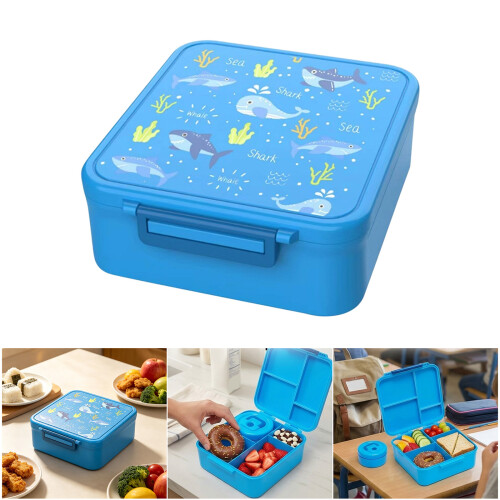 Microwave Reheating Kids Lunch Box with 4 Compartments and-4 2