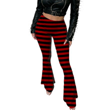Halloween-Leggings für Damen, hohe Taille, Palazzo, weites-Rot L