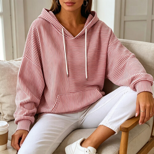 Womens  Oversized Hoodies Pullover Sweatshirts Casual-Green L 2