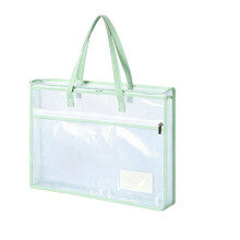 A3 Project Bags Large File Bag for Quilting Storage Bag Transparent Grid Mesh Zipper Drawing Sketch Storage Bags B