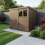 8x5 Pent Composite Shed Tanalised (Single Door, With Windows) 1