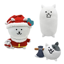 (Christmas cat) The Battle Cats Plush Toy Game Merchandise Cat Soft Stuffed Doll Collectible Gift