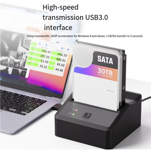 Caixa HDD 3.5 2.5 Polegadas  para USB 3.0 Estojo para Disco Rígido Externo 3.5 2.5 Polegadas com Plugue EU
