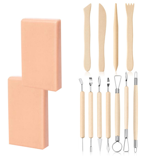 Ensemble d'outils manuels de mise en forme de l'argile pour le