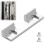 3pcs Replacement Piece Type 115 for Strike Plates, Adjustable Strike Plates Replacement Piece, 32 mm Screw Hole Spacing 6