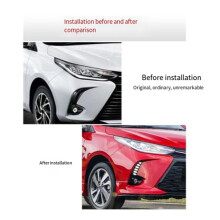 Car Front Bumper LED Daytime Running Light for Yaris Vios 2020 - 2022 Yellow White Driving Turn Signal Fog Lamp