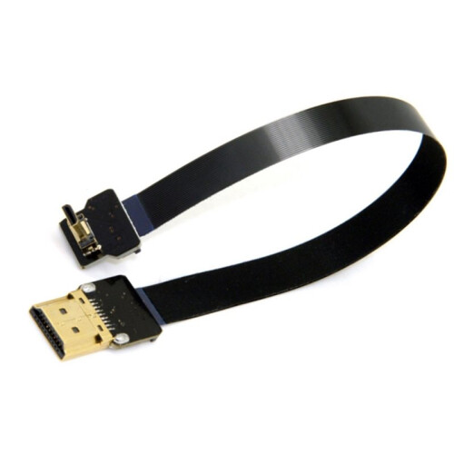Cable Plano de 50 cm Compatible con  Macho A Macho Micro- en Ángulo de 90 Grados para FPV 1