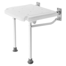 Folding Shower Seat with Support for Wall Mount Feet Bath Chair (Max. Load 100kg)