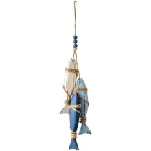 Lighted Wooden Fish & Starfish Wall Decor,Beachy Wall Decor with Warm LEDs,Coastal Nautical Hanging Decor for Porch B
