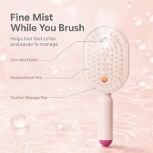 2PCS Electric Sprayair Cushion Massage Comb, 3-In1 Electric MistSpray Hair Brush, for Frizzy Hair & Scalp Care