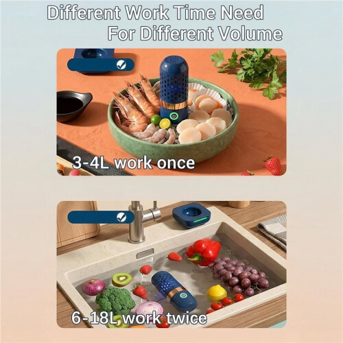 Vegetable and Fruit Cleaner Machine, Purified Water-Proof Fruit Cleaning Device