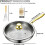 12" Titanium Plated Hammered Frying Pan Skillet W/ Lid No Coating Cookware 7