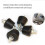 4-Pack Double External Thread Shock-Absorbing Pad Feet Anti-Vibration Buffer Mounts for 1-3P AC Outdoor Unit Brackets 2