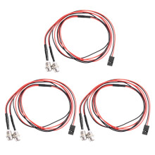 3PCS 2LED LED Light Headlights Taillight for Hsp Rc4wd Axial Scx10 D90 Hpi RC Car Crawler Red