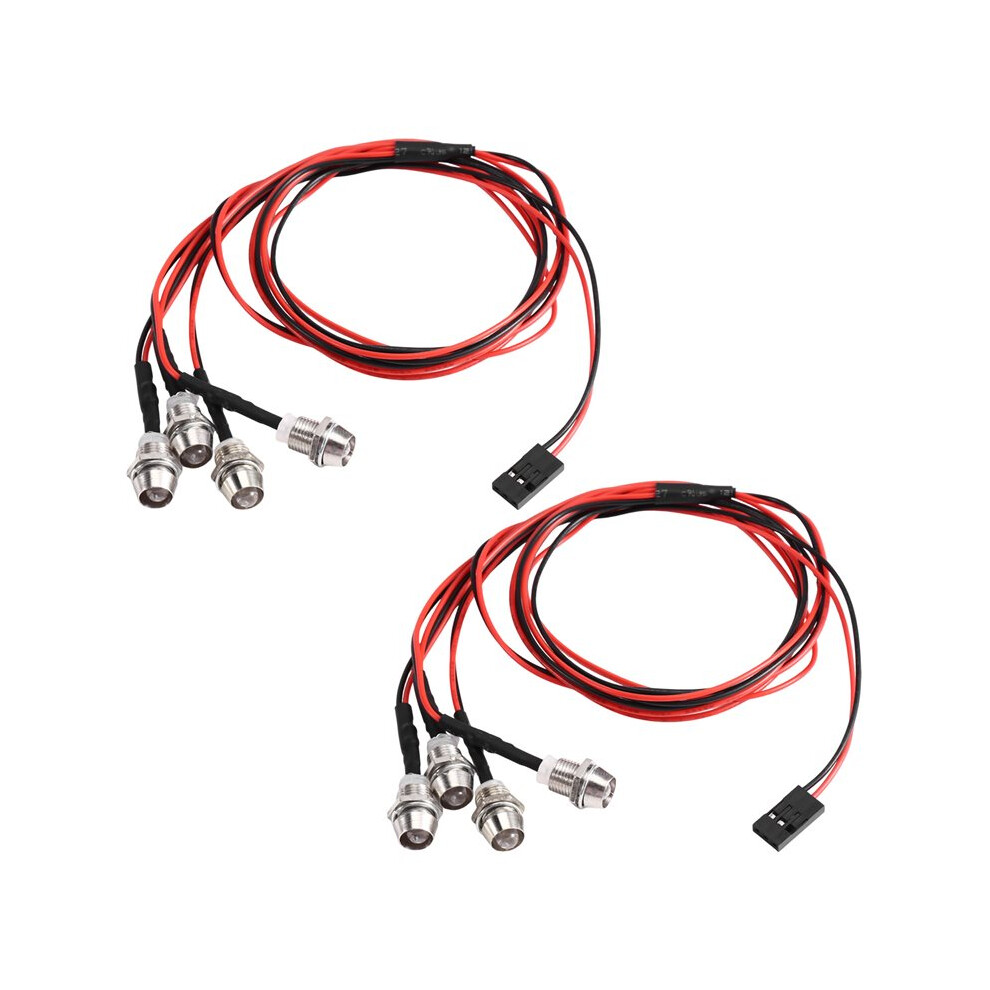 2Pcs 4Led Led Heads Tail For Hsp Redcat Rc4wd Axial Scx10 D90 Hpi Rc Car Crawler Light/Red 6032498671107