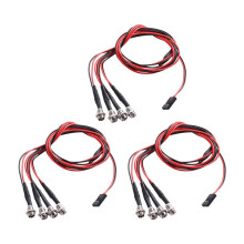 3PCS 4LED LED Light Headlights Taillight for Hsp Rc4wd Axial Scx10 D90 Hpi RC Car Crawler Red White