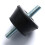 4-Pack Double External Thread Shock-Absorbing Pad Feet Anti-Vibration Buffer Mounts for 1-3P AC Outdoor Unit Brackets 4