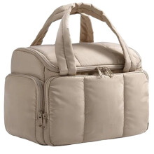 Neceser de Viaje Premium con Gancho para Colgar, Organizador Impermeable, Ideal para Artículos Esenciales de Viaje, Color Caqui