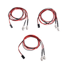 3PCS 2LED LED Light Headlights Taillight for Hsp Rc4wd Axial Scx10 D90 Hpi RC Car Crawler White