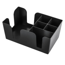 Organizador de Bar Resistente e Recarregável com 6 Compartimentos para Utensílios de Bar, Guardanapos, Palitos de Dente e Canudos.