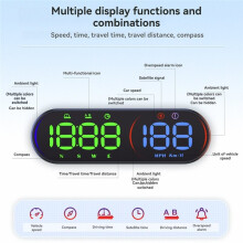 HUD (- Display) para Carro - Projetor Portátil Universal para para-Brisa - Sinal de Satélite / Aviso de Excesso de Velocidade - Velocímetro
